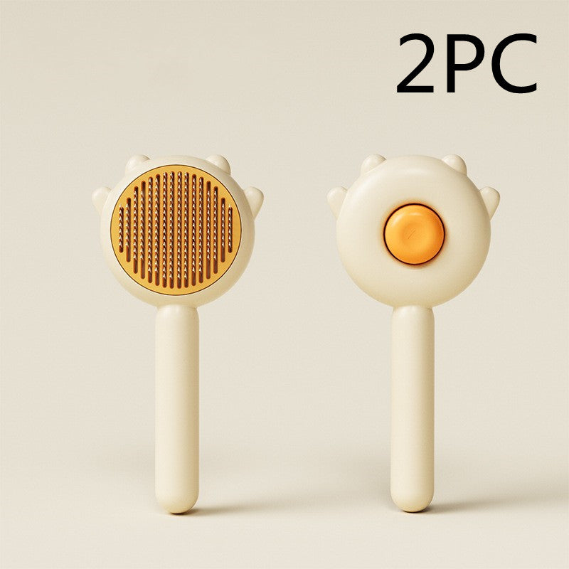 Self-Cleaning Cat & Dog Slicker Comb – Gentle, Efficient Grooming